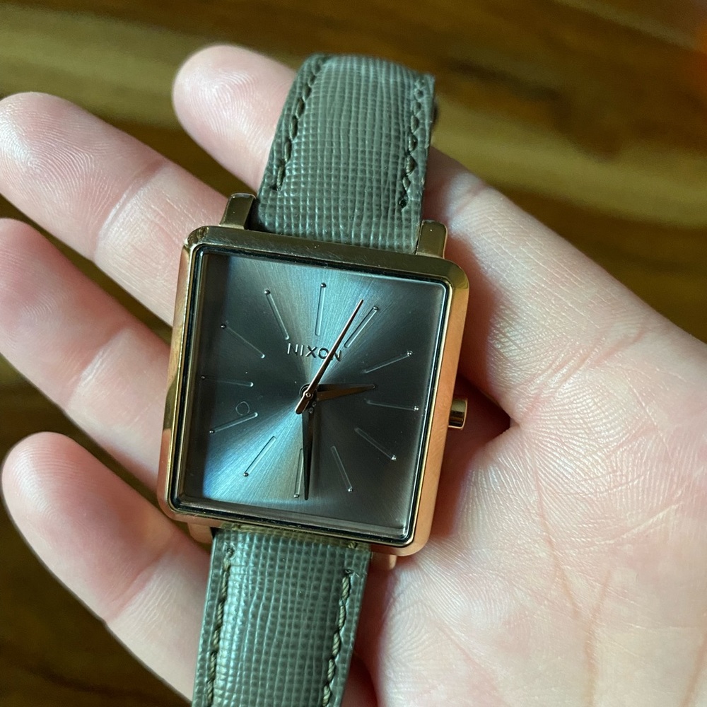 Nixon Ladies’ K Squared Gray/Rose Gold Watch EUC